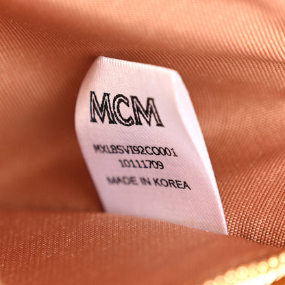 MCM Visetos Large Zip Around Wallet Cognac 7 of 8