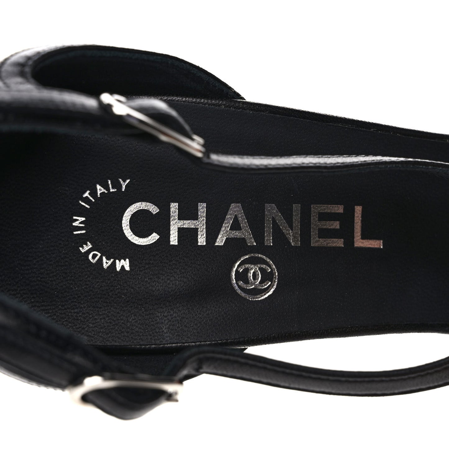 Lambskin Pearl Open Toe Sandals 40.5 Black