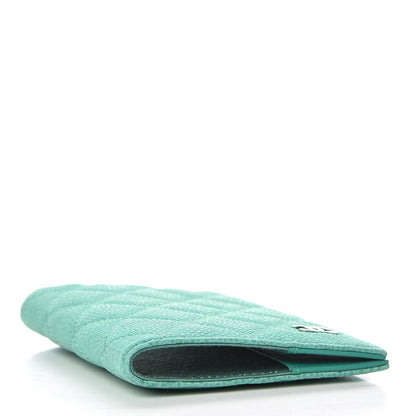Chanel Iridescent Caviar Quilted Passport Holder Light Green 4 of 8