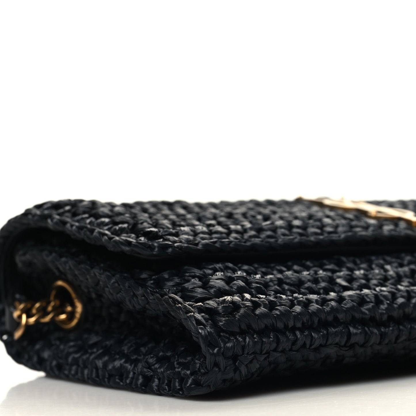 Raffia Monogram Tassel Kate 99 Black