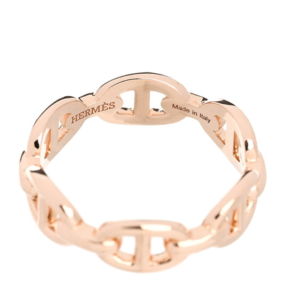 Hermes 18K Rose Gold PM Chaine d'Ancre Enchainee Ring 53 6.5 4 of 7