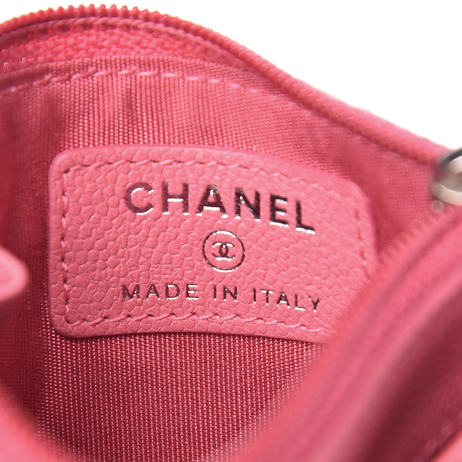 Chanel Caviar CC Zip Card Holder Pink 6 of 7