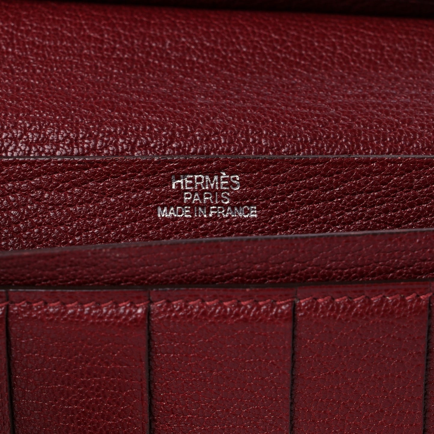 Chèvre Mysore Bearn Gusset Wallet Rouge H