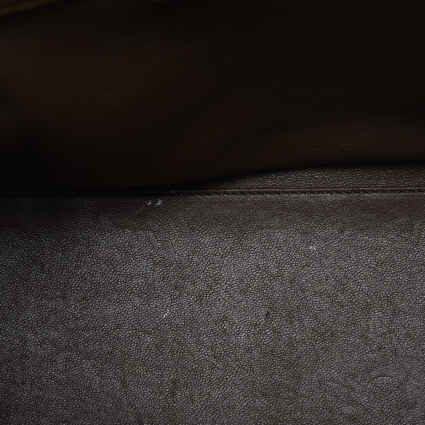 Calfskin Linen Mini Tri-Color Luggage Khaki