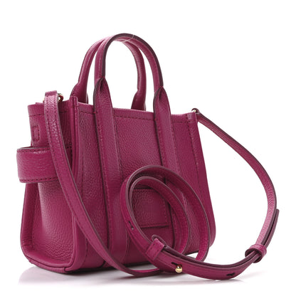 Marc Jacobs Grained Calfskin Mini The Tote Bag Lipstick Pink 3 of 10