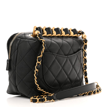 Chanel Calfskin Quilted Mini Bowling Bag Black 3 of 11