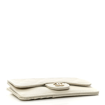 Chanel Caviar Quilted Flap Zip Card Holder White 4 of 9