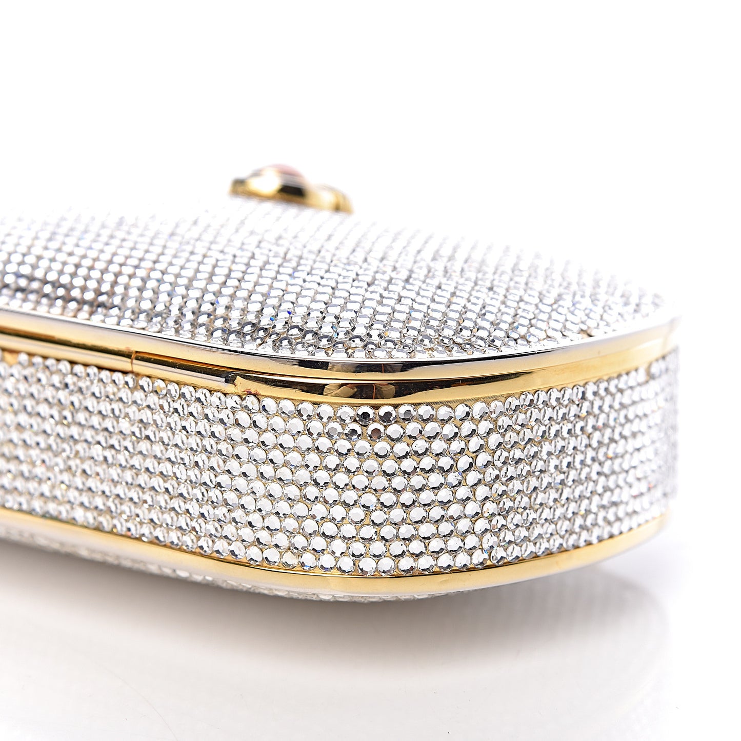 Swarovski Crystal Minaudiere Clutch Gold