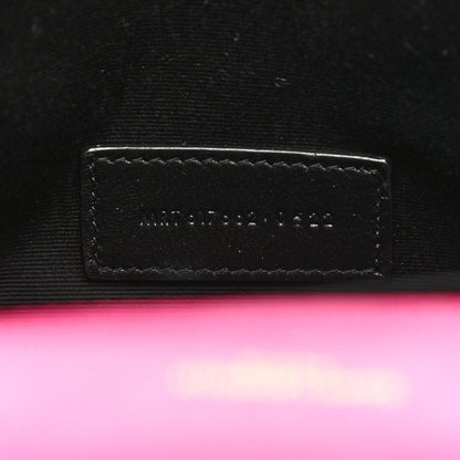 Saint Laurent Grain De Poudre Matelasse Chevron Monogram Envelope Clutch Fuchsia 7 of 8