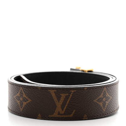 Louis Vuitton Calfskin Monogram 30mm LV Initiales Reversible Belt 75 30 Black 4 of 7