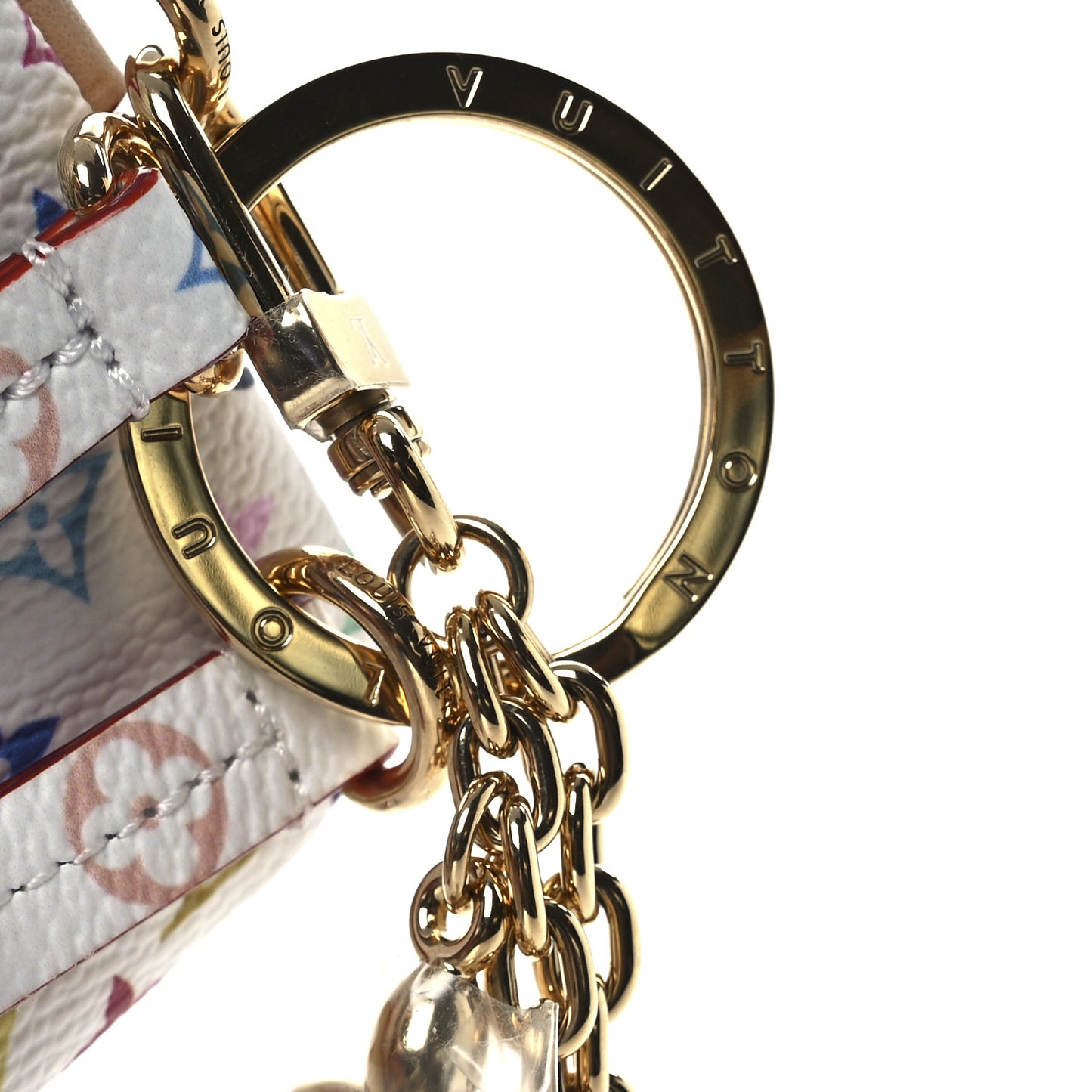 LV X TM Monogram Multicolor Phone Holder White