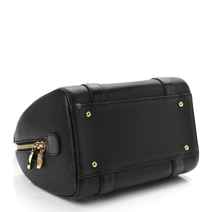 MCM Grained Calfskin Studded Boston Bag Black 4 of 12