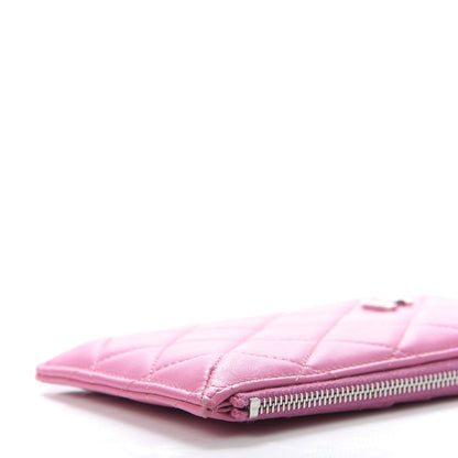 Chanel Lambskin Quilted Classic Flat Wallet Pouch Pink 6 of 9