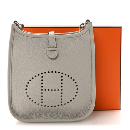 Hermes Taurillon Clemence Amazone Evelyne TPM Gris Perle Etain 11 of 11