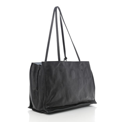 Prada Glace Calfskin Etiquette Shopping Bag Black Astrale 3 of 12