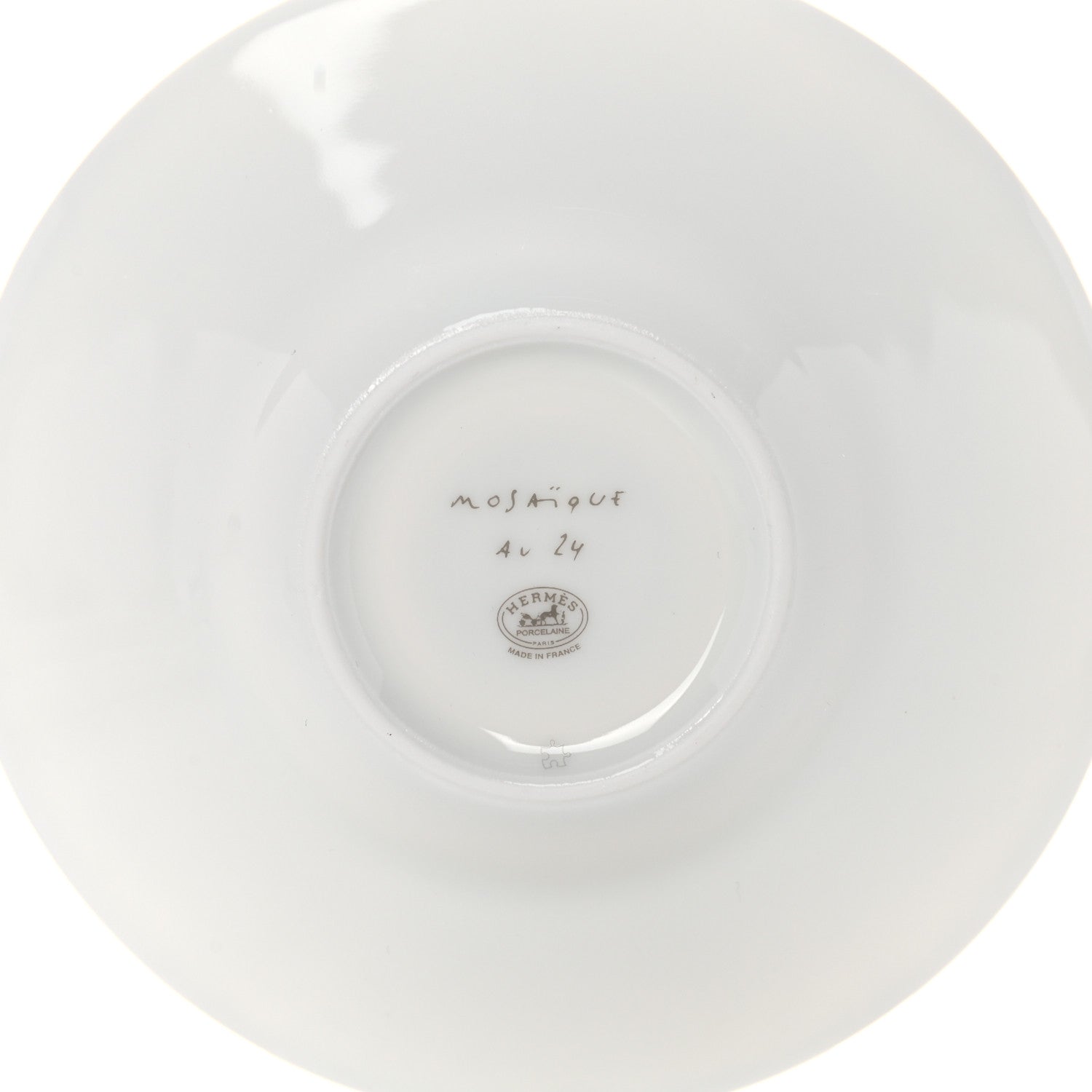 Hermes Porcelain Mosaique au 24 Coffee Cup and Saucer Set of 2 4 of 9