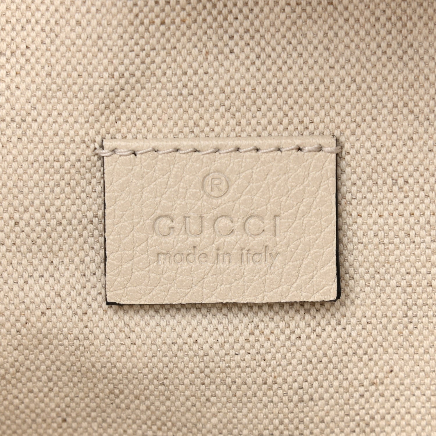 Gucci Grained Calfskin Logo Belt Bag White 6 of 10