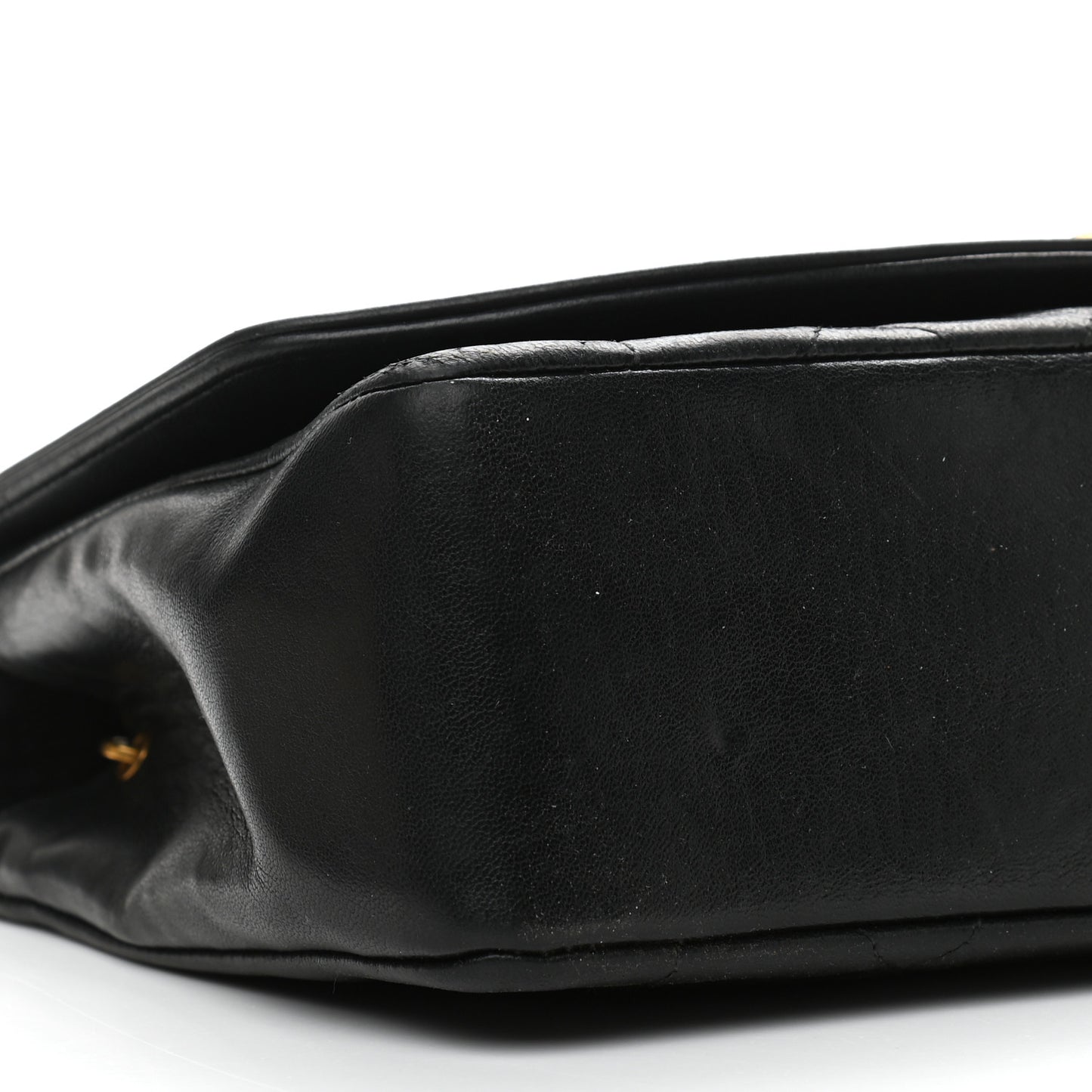 Lambskin Quilted Medium Single Flap Black