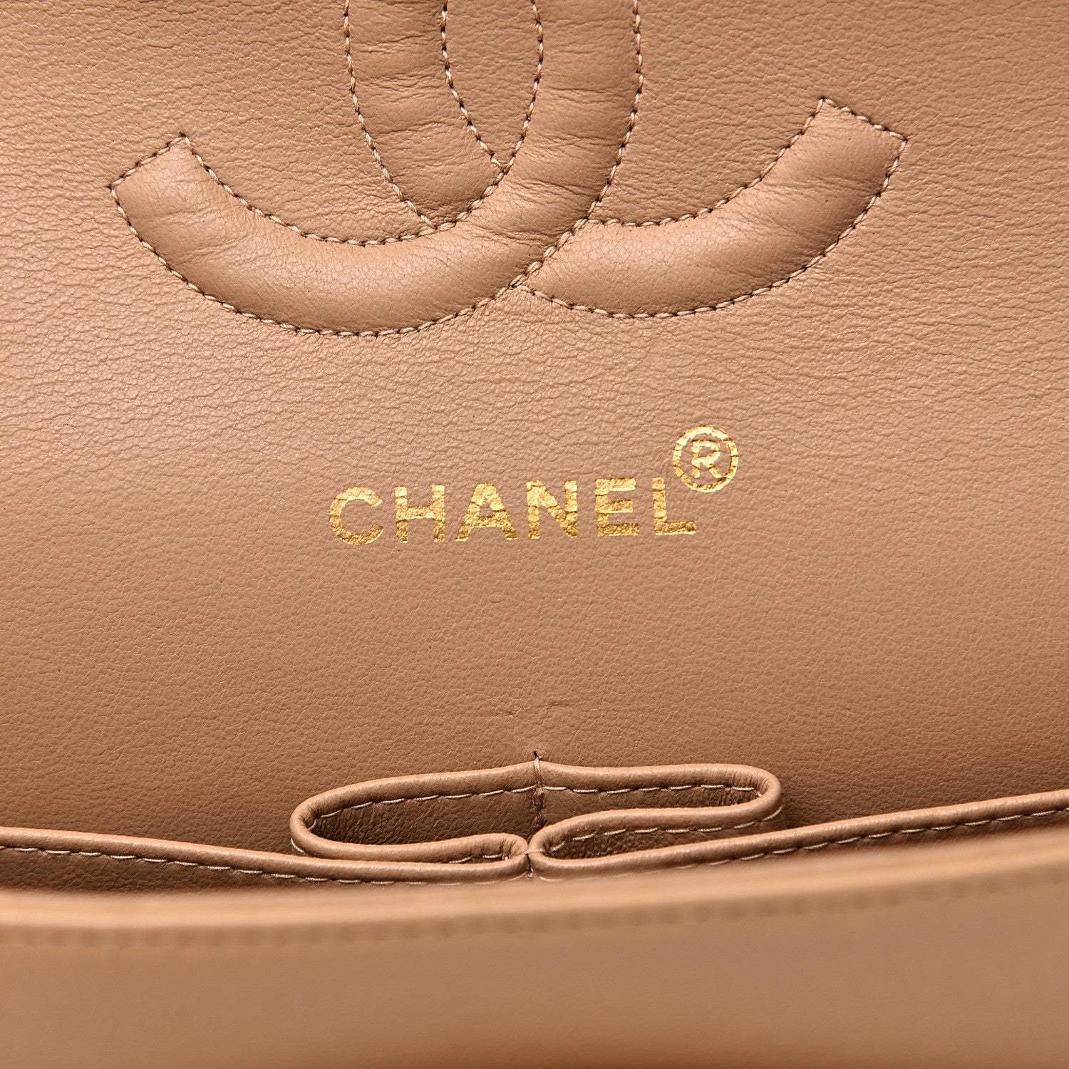 Chanel Lambskin Quilted Medium Double Flap Beige 5 of 14