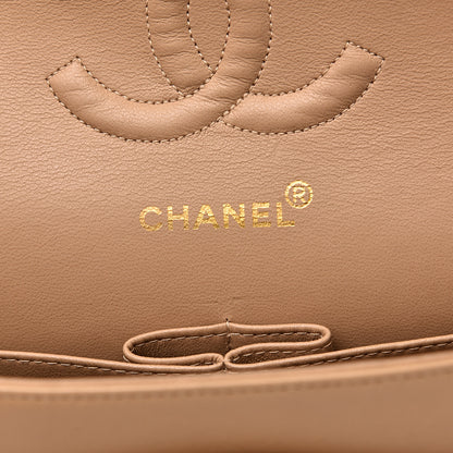 Chanel Lambskin Quilted Medium Double Flap Beige 5 of 14