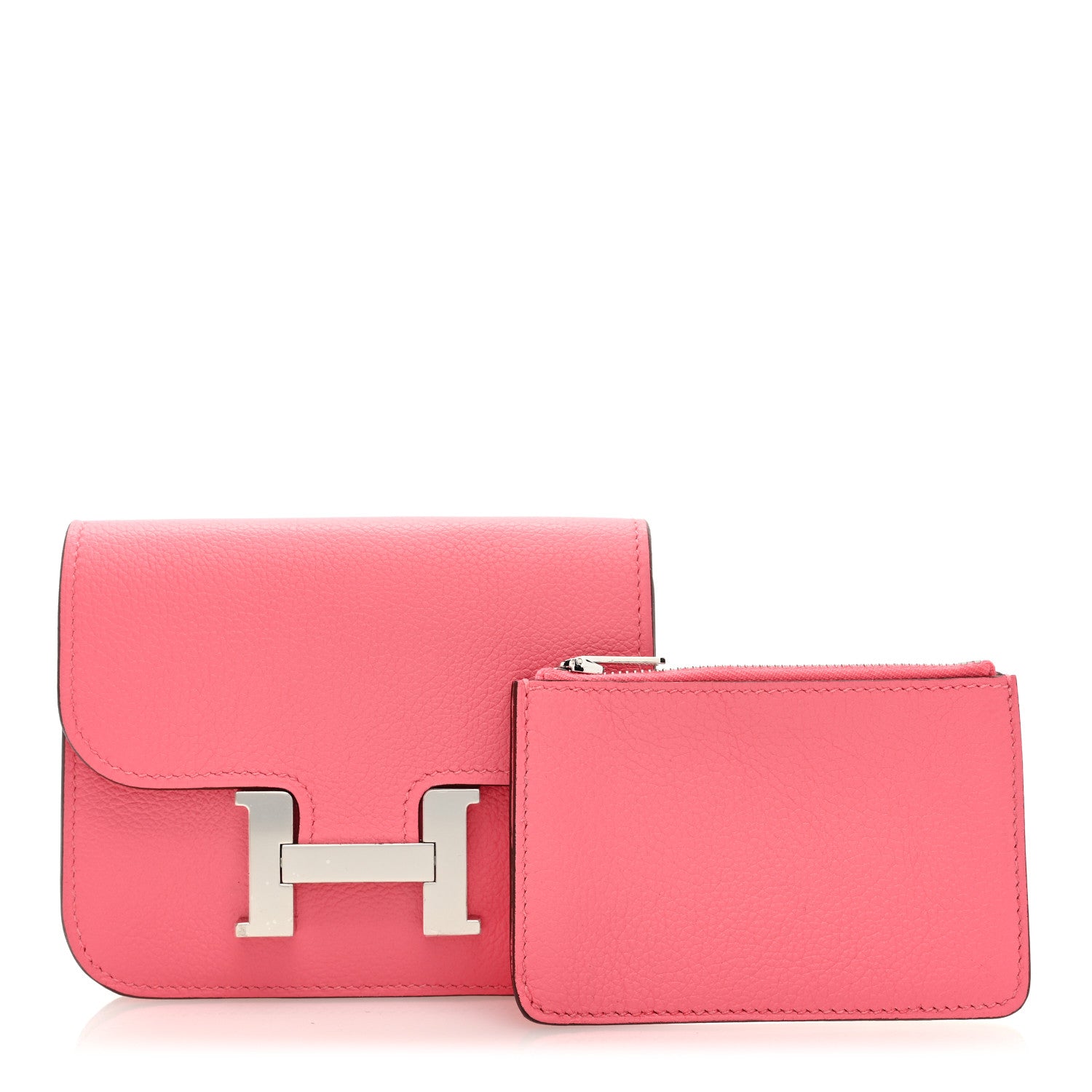 Hermes Evercolor Constance Slim Wallet Rose Lipstick 3 of 7