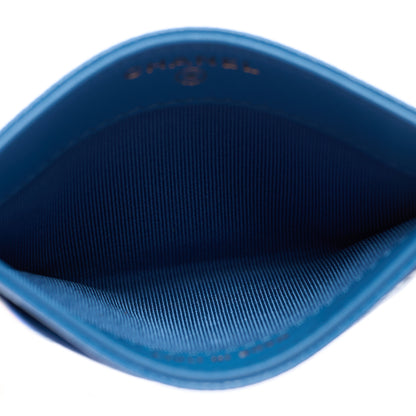 Chanel Caviar Quilted Card Holder Blue 5 of 8