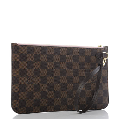 Louis Vuitton Damier Ebene Neverfull MM GM Pochette Rose Ballerine 3 of 7