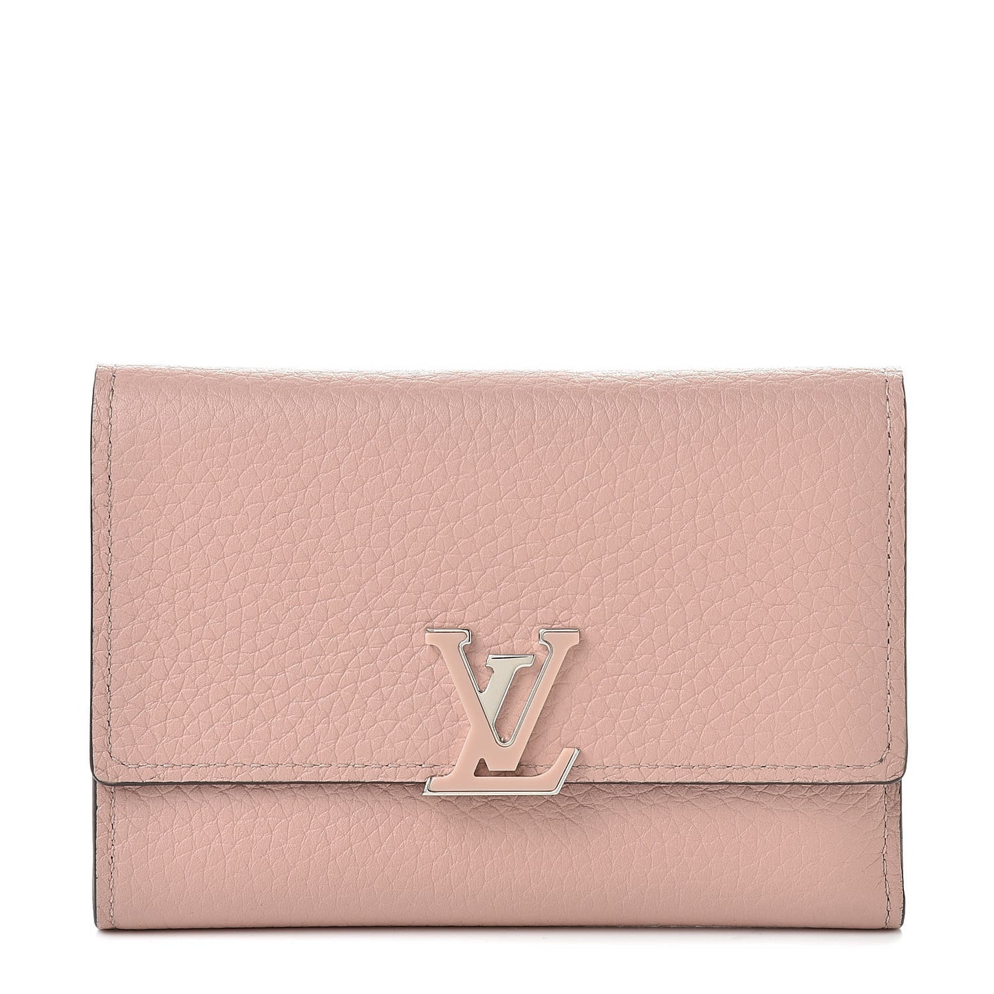 Taurillon Capucines Compact Wallet Magnolia
