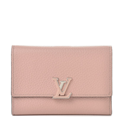 Louis Vuitton Taurillon Capucines Compact Wallet Magnolia 1 of 8
