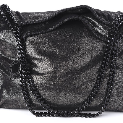 Stella McCartney Metallic Shaggy Deer Small Falabella Tote Black 9 of 9