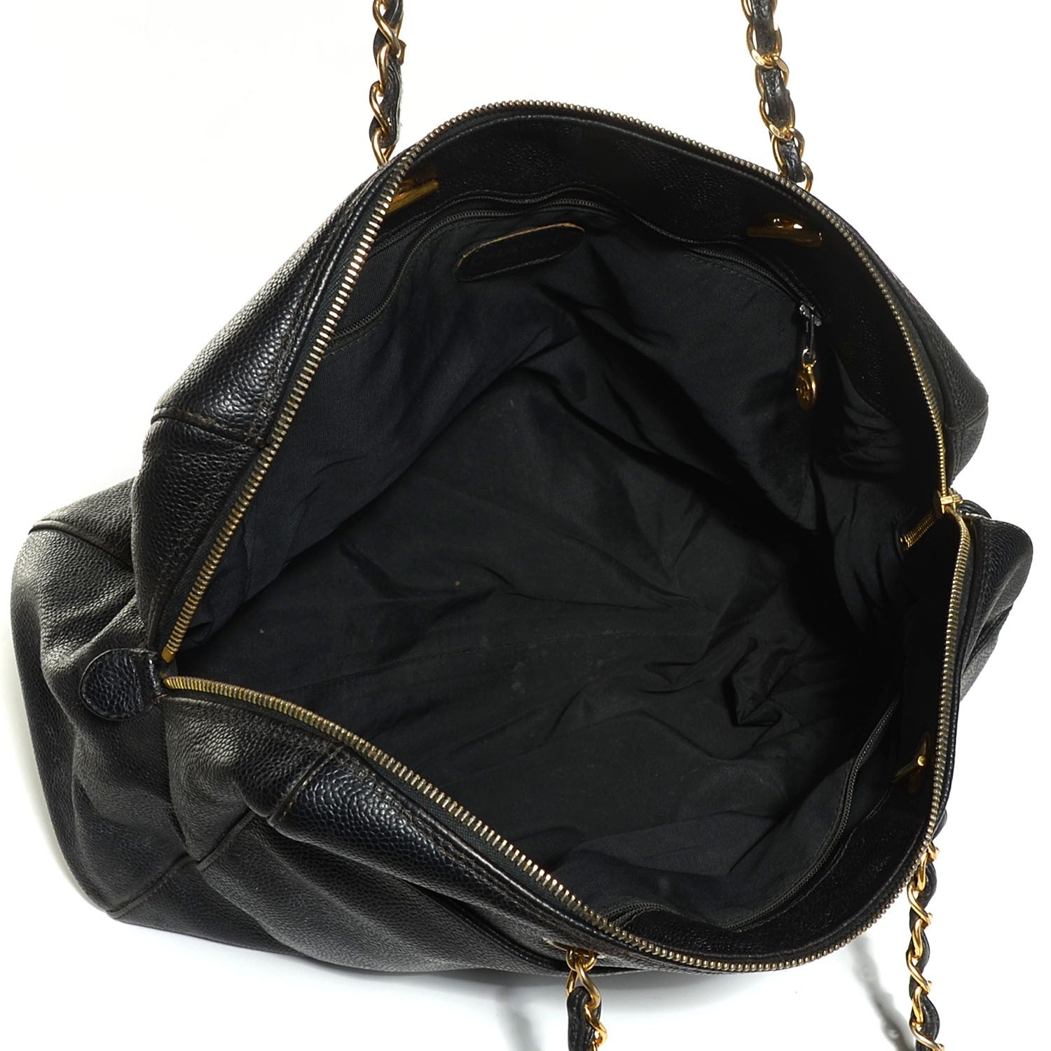 Chanel Caviar Large CC Shoulder Bag Black 5 of 7