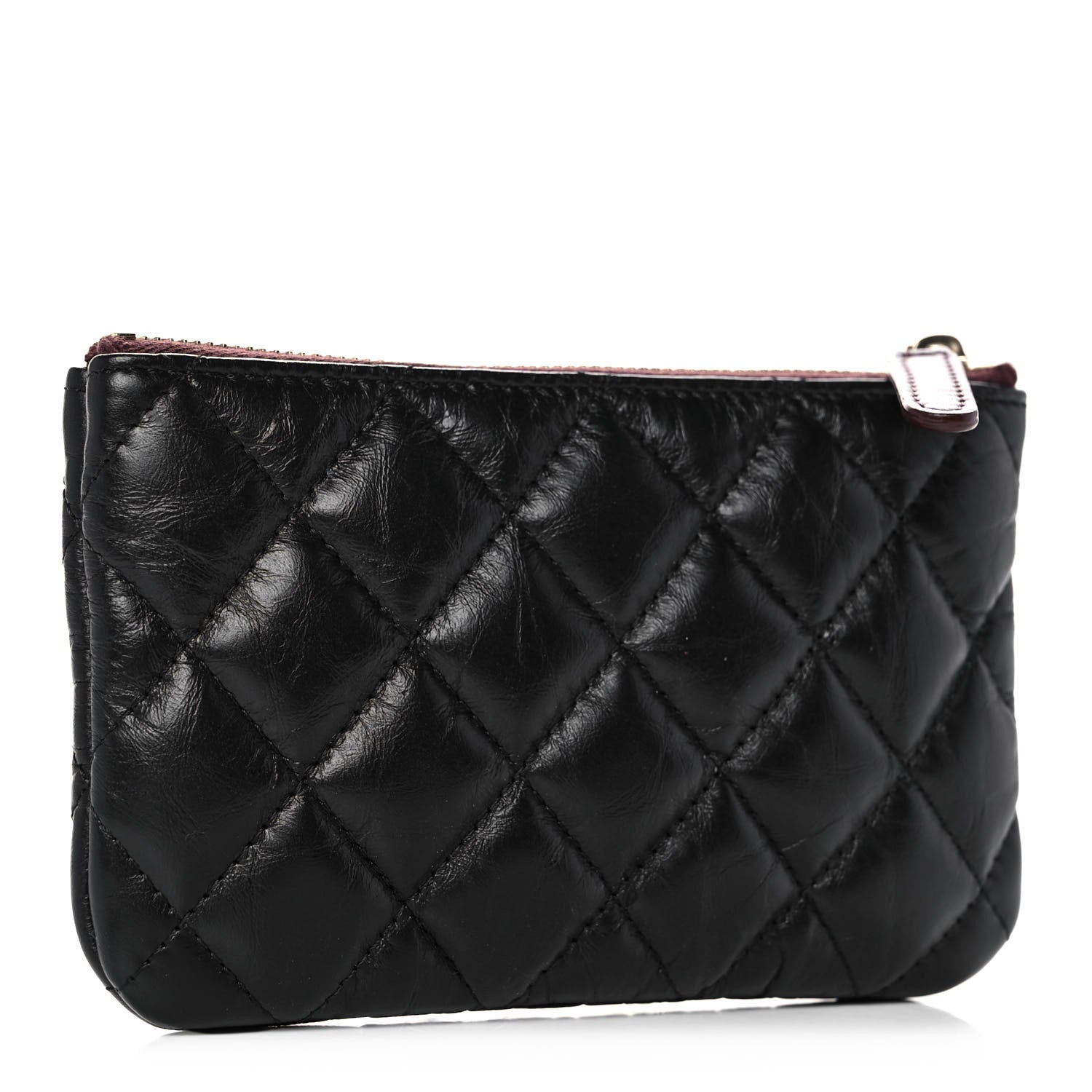 Chanel Aged Calfskin Quilted Small Lucky Charms Cosmetic Case Black 3 of 10