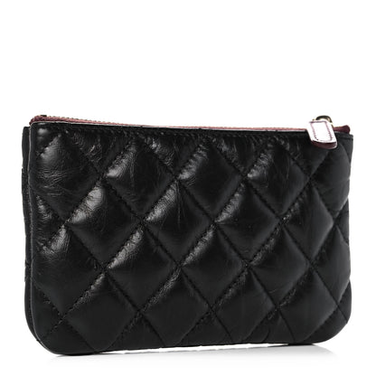 Chanel Aged Calfskin Quilted Small Lucky Charms Cosmetic Case Black 3 of 10