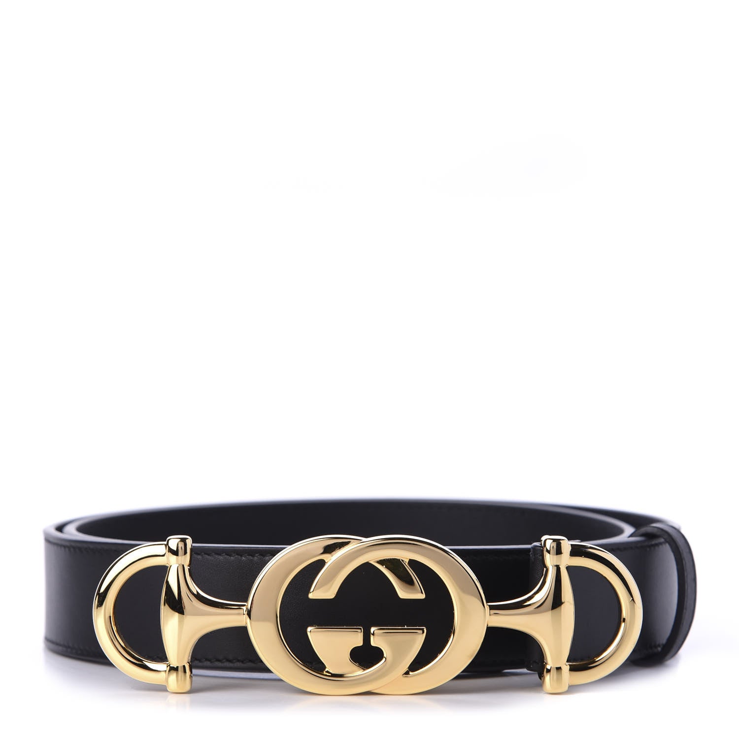 Gucci Calfskin Zumi 30mm Belt 85 34 Black 1 of 3