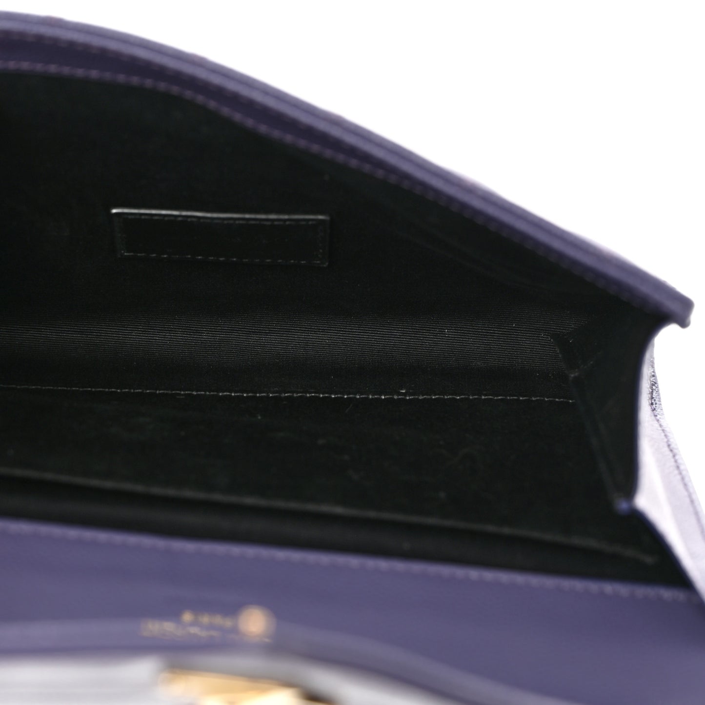 Grain De Poudre Textured Mixed Matelasse Triquilt Monogram Clutch Dark Wisteria