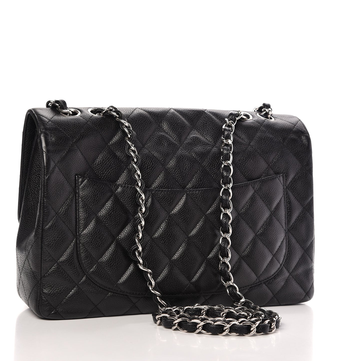 Caviar Quilted Jumbo Single Flap Black