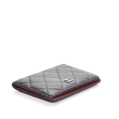 Chanel Caviar Quilted Card Holder Wallet Black 4 of 9