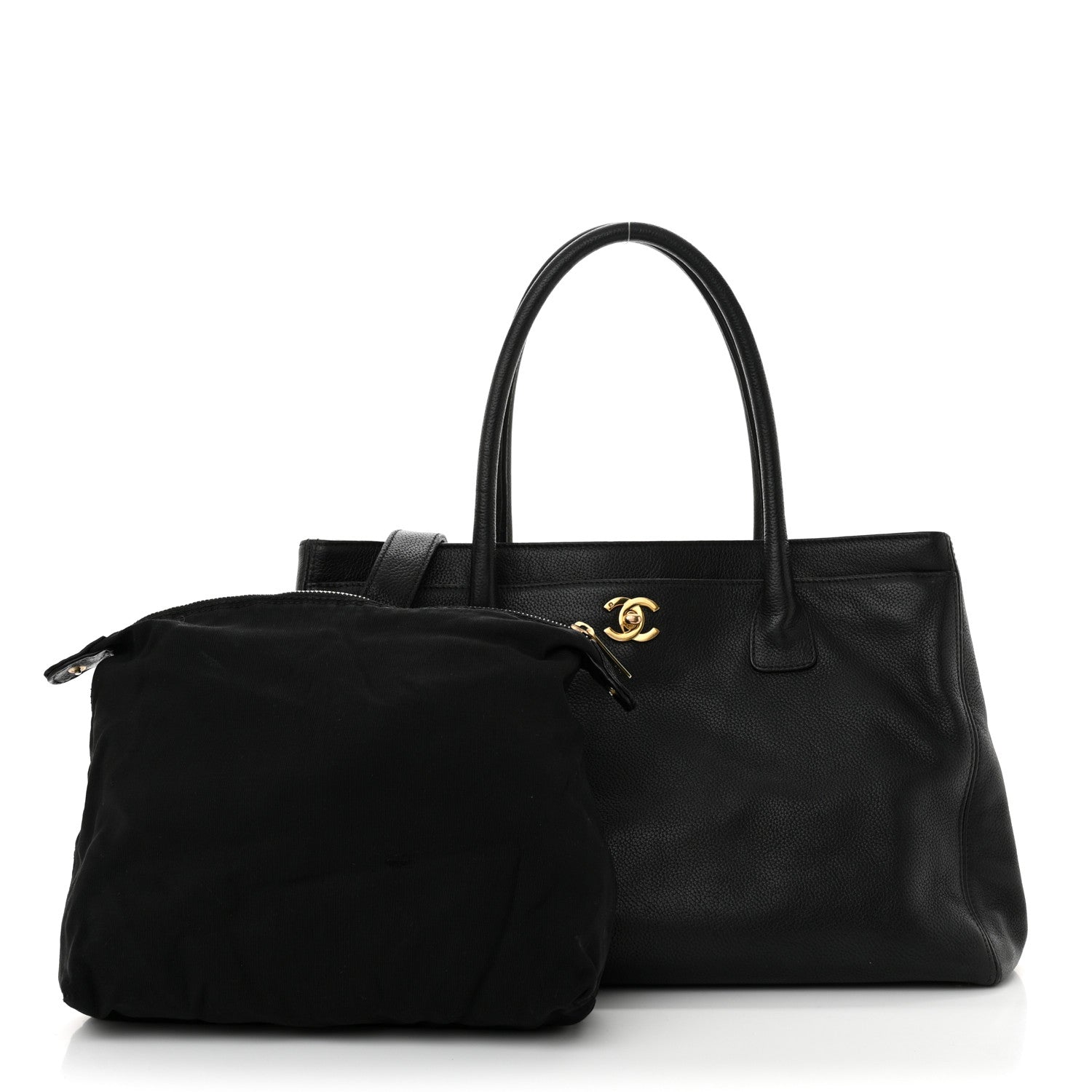 Chanel Calfskin Cerf Executive Shopper Tote Black 2 of 12