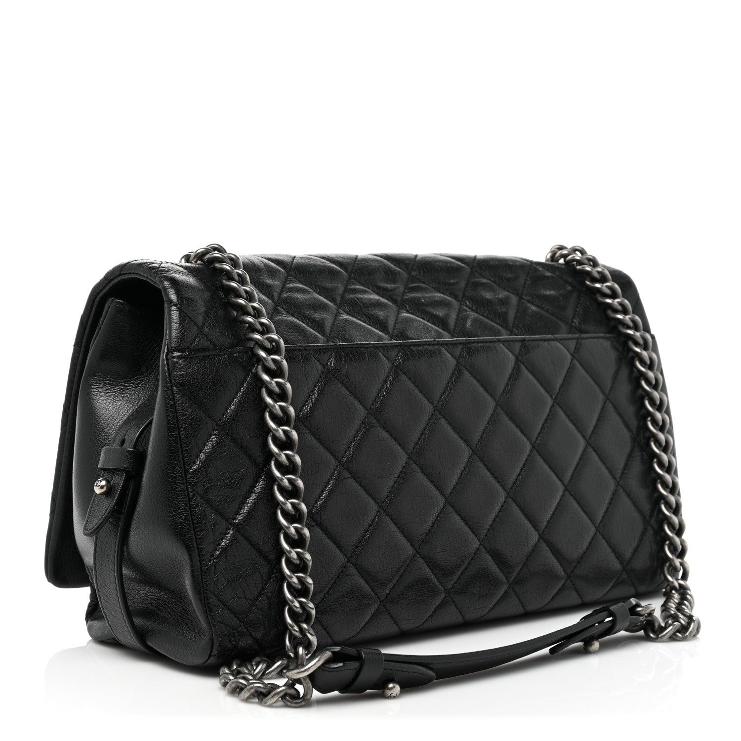 Chanel Goatskin Quilted Large City Rock Flap Black 3 of 10