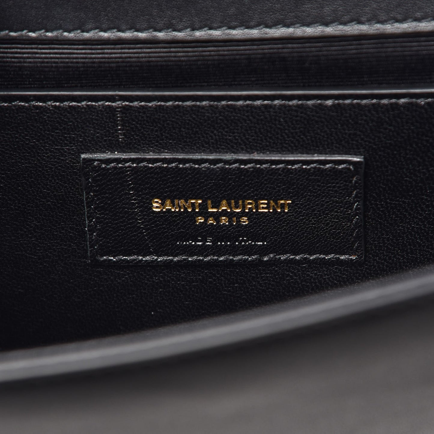 Calfskin Classic Monogram Kate Heart Clutch Black Rouge