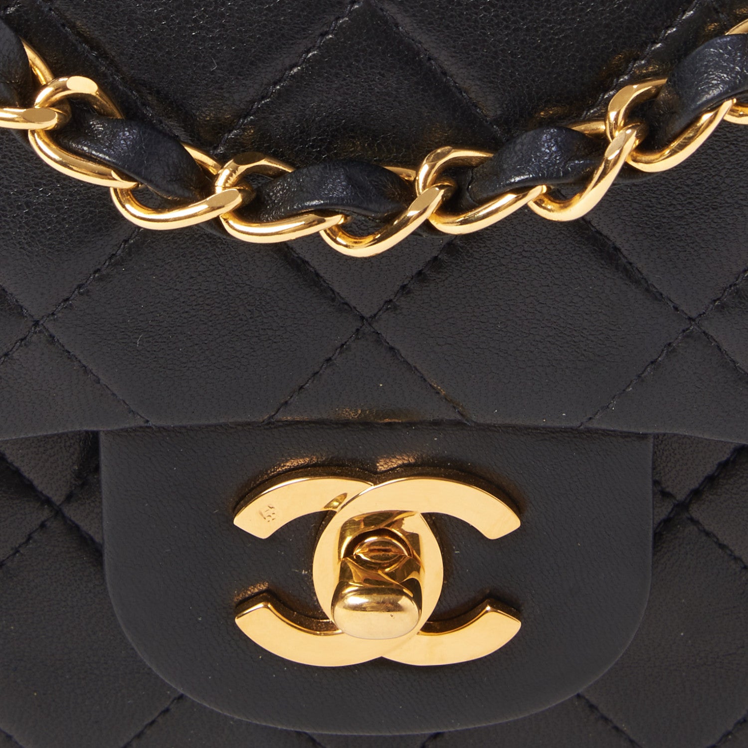 Chanel Lambskin Quilted Small Double Flap Black 8 of 10