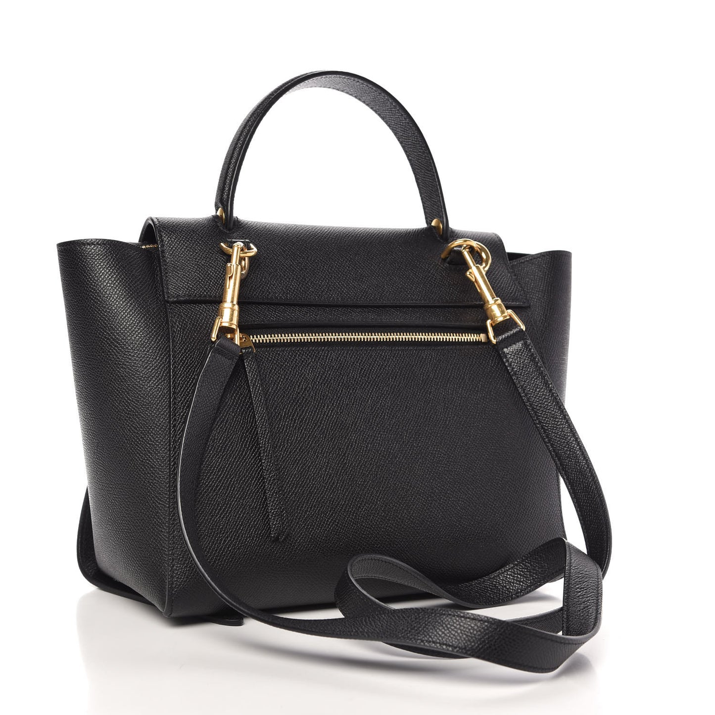 Grained Calfskin Micro Belt Bag Black
