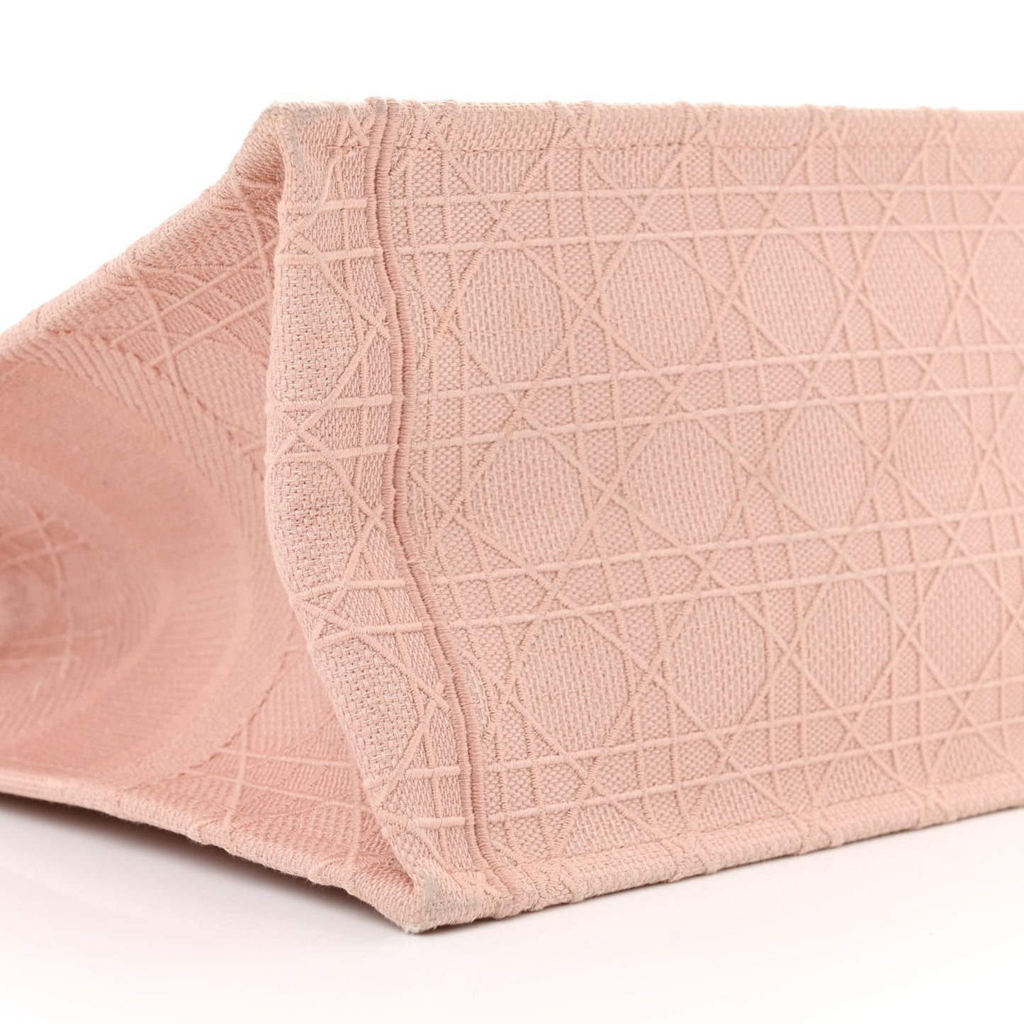 Canvas Embroidered Cannage Medium Book Tote Bois de Rose