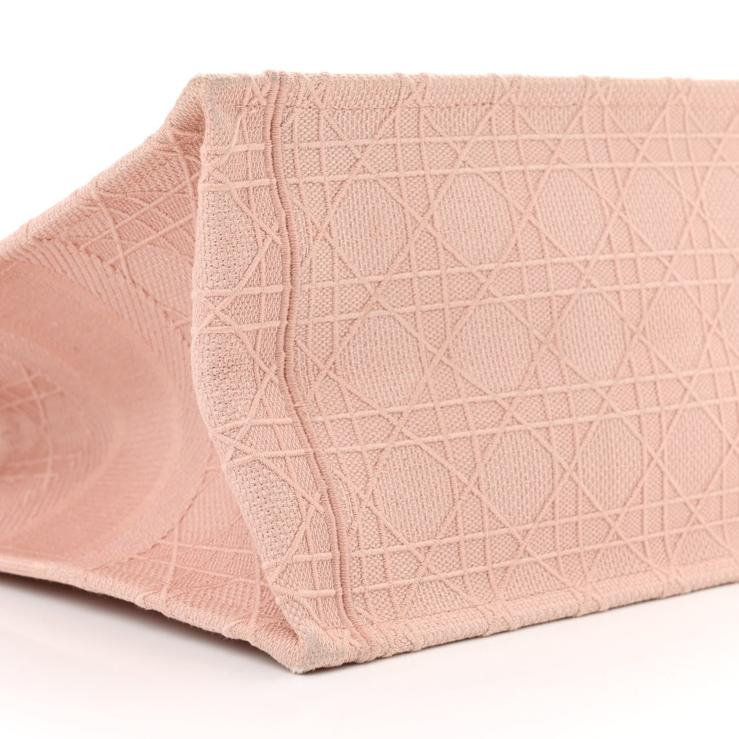 Christian Dior Canvas Embroidered Cannage Medium Book Tote Bois de Rose 9 of 13