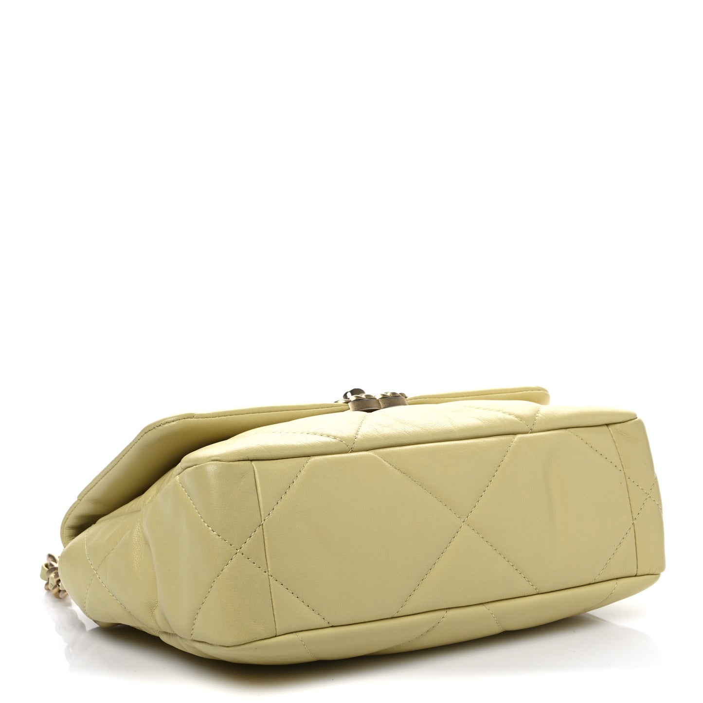 Lambskin Quilted Medium Chanel 19 Flap Yellow