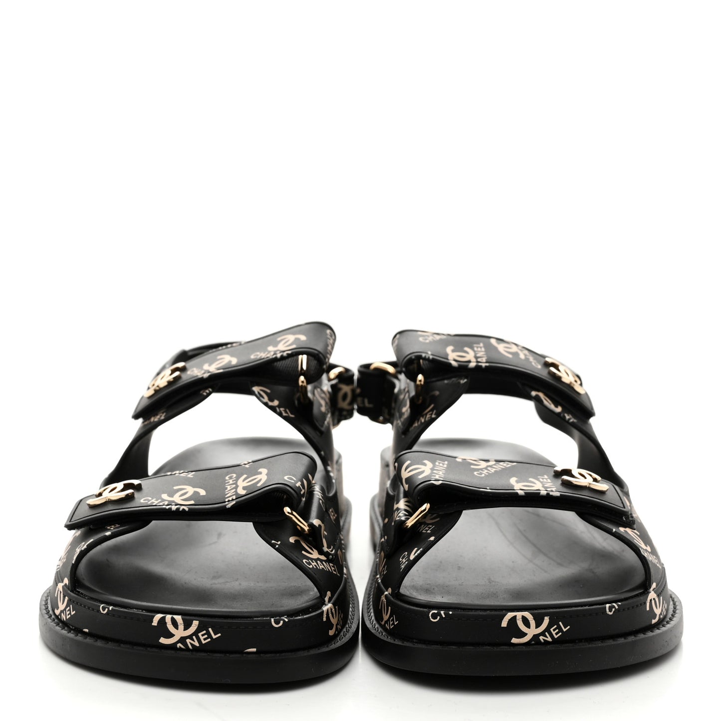 Rubber CC Dad Sandals 38 Black
