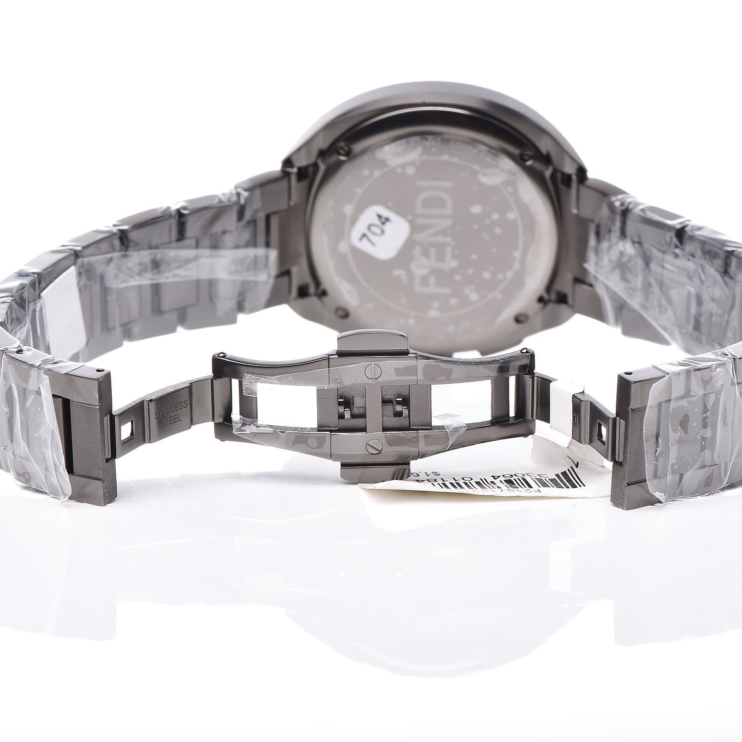 Fendi Stainless Steel 40mm Momento Bugs Quartz Watch Grey 4 of 7