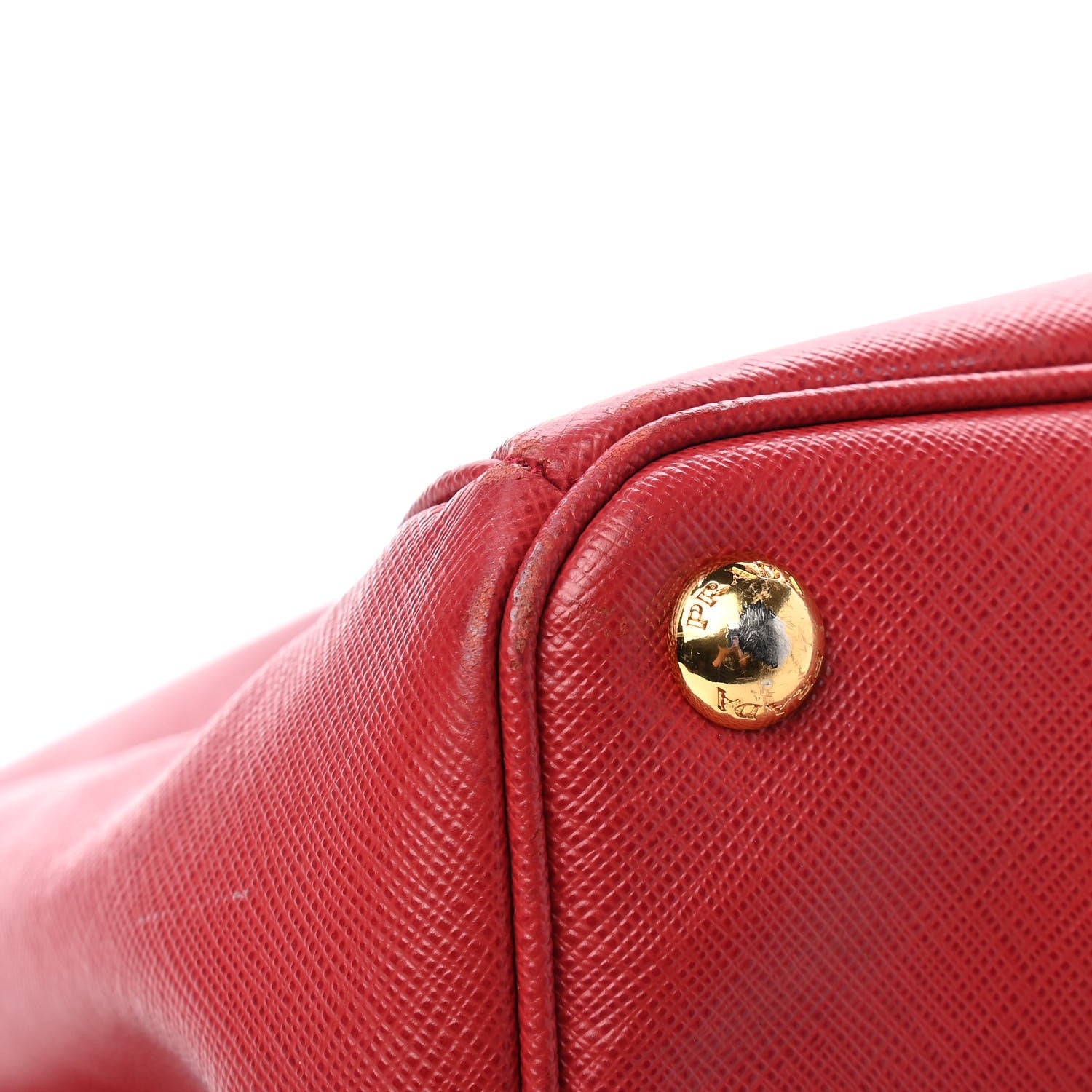 Prada Saffiano Lux Large Tote Fuoco 15 of 19