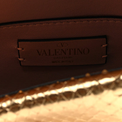 Valentino Garavani Metallic Snakeskin Vlogo Mini Shoulder Bag  Gold 5 of 9