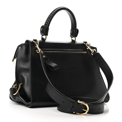 Salvatore Ferragamo Calfskin Sofia Shoulder Bag Black 2 of 8
